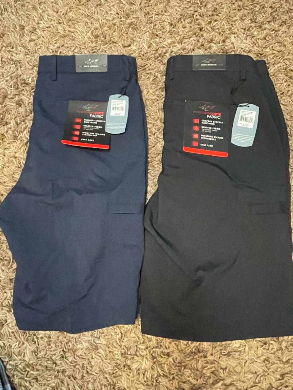 NWT 2 pair Greg Norman mens golf shorts